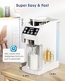 Mercalon Instant Formula Maker, Fast and Customizable Formula Dispenser Machine with Accurate Temperature Control for Baby, Automatic Powder Blending for All Brands of Bottles and Formula, White