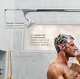 Tandem Shower by Boona - Dual Shower Head for Couples, High Pressure Double Shower Heads with 3 Flow Settings (One Showerhead, King Krome)