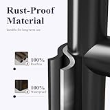 Kitsure Toilet Paper Holder Free Standing - Multifunctional & Rustless Toilet Paper Holder Stand for 4 Rolls, Anti-Slip Black Toilet Paper Holder with Shelf for Phones, Small Items, Black