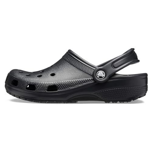 Crocs Unisex-Adult Classic Clog, Clogs for Women and Men, Black, 8 Women/6 Men