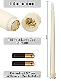 Treela 72 Pcs Flameless LED Taper Candles Battery Operated Candles Bulk 11 Inch Flickering Fake Candlesticks with Warm Light for Church Wedding Party, Battery Not Included