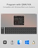 Kisnt Custom Mechanical Number Pad, QMK/VIA Programmable Wired Numpad, 34 Key Hot Swappable USB Numeric Keypad with PBT Keycaps RGB Backlit Number Pad for Laptop, MacBook,PC Desktop