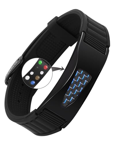 Feraco Silicone Power Balance Bracelets for Men Women, 7 in 1 Magnetic Sports Bracelets with Powerful Magnets, Waterproof & Adjustable Health Wristband