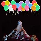 iFUNow LED Balloons Flashing, 32 Pack, 8 Colors Light Up Balloons, Lasts 12-24 Hours for Glow in the Dark Party Supplies, Birthday, Halloween, Easter Party and Wedding Decorations