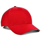 '47 Blank Classic MVP Cap, Adjustable Plain Structured Hat for Men and Women – Red