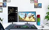 HP G3 RGB Gaming Desktop PC - Intel i7 6700, 32GB DDR4 Ram, 1TB SSD, NVIDIA GTX 1050 Ti, New Dual 24" Monitors - Prebuilt Gaming Computer, RGB Set, Webcam, Built-in WiFi + BT, Windows 10 Pro (Renewed)