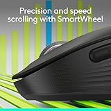 Logitech Signature M650 L Full Size Wireless Mouse - For Large Sized Hands, 2-Year Battery, Silent Clicks, Customizable Side Buttons, Bluetooth, for PC/Mac/Multi-Device/Chromebook - Black