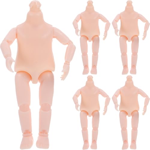 Alipis 5pcs Naked Doll Accessories Ball Jointed Dolls Plastic Body Models Moveable Joints DIY Handmade Kids Toys Unique Plastic Ob11