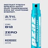 Pzaz Peppermint, Wintermint, Cinnamint Flavored Breath Sprays - Pack of 6 - Bad Breath Freshener with Caffeine, Vitamins - Fresh Breath with 0 Calories & Gluten-Free, Vegan