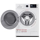 Midea 24 Inch Washer and Dryer Combo, All in One Washer and Dryer 2.7 cu.ft 26lbs, Ventless Washing Machine, Steam Care, Overnight Dry, 1400 RPM, 16 Cycles Front Load Washer, Full-Automatic, White