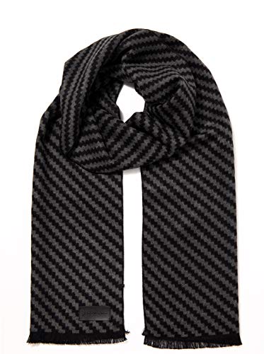 Marino’s Winter Cashmere Feel Men Scarf,100% Cotton Fashion Scarves, In Elegant Gift Box - Ash Onyx - One Size