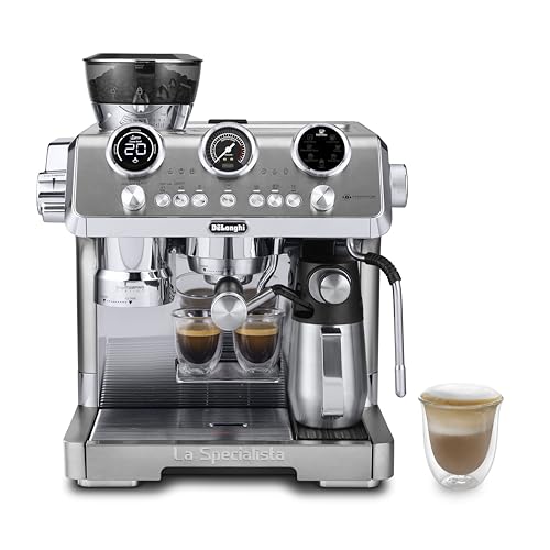 De'Longhi La Specialista Maestro Espresso Machine with Grinder – Manual Bean-to-Cup Cold Brew Coffee with Cold Extraction Technology, Frother, Variable Temp Control & Tamping Tools, 8 Drink Presets