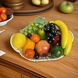 Generic 17pcs Artificial Mixture Fruits,Simulation Fruit Props for Photography Display, Lifelike Realistic Fake Fruits Home Decor Craft Fruit Set Fake Grapes Fake Banana, HC2412-17