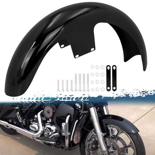 21 inch Front Fender Vivid Black Motorcycle Wrap Mudguard for Bagger Models Fit for Harley Touring Road King Electra Glide Street Glide 120/R21