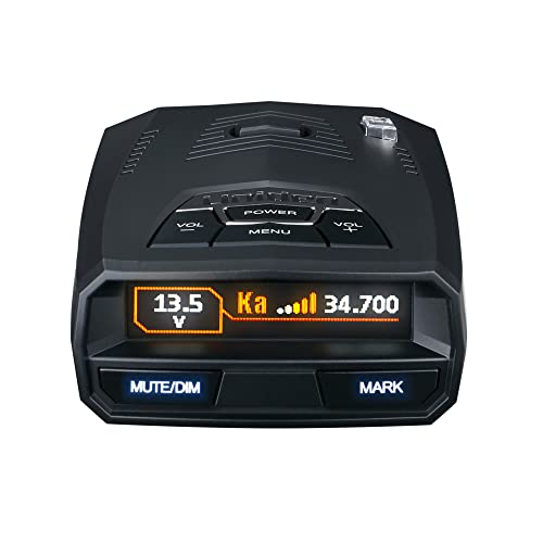UNIDEN R4 Extreme Long-Range Laser/Radar Detector, Record Shattering Performance, Built-in GPS w/AUTO Mute Memory, Voice Alerts, Red Light & Speed Camera Alerts, Multi-Color OLED Display, Black