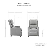 Lexicon Push Back Recliner Chair Living Room, Reclining Sofa Chair, Modern Recliner Sofa Chair, Fabric Recliner Arm Chair for Living Room/Office/Apartment, Gray