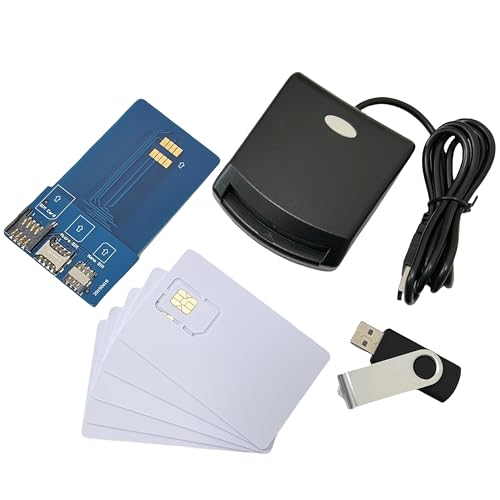 LTE WCDMA ICCID SIM USIM 4G Secure Card Reader Writer Programmer with 5pcs Blank Programable Card + SIM Personalize Tools ONLY for Windows System by XCRFID