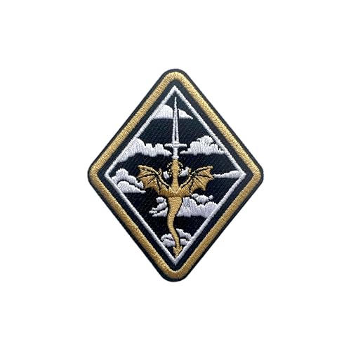MOKOBOIZ 4th Wing Rider 3 Inches Iron On/Sew On Embroidered Applique Patch, Fantasy Dragon Gold Embroidery Patches, DIY Accessories for Backpacks, Army Vests, Bags, Hats, Clothes, Gifts for Book Lover