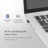 TP-Link Nano 2-in-1 USB Bluetooth WIFi Adapter AC600(Archer T2UB Nano)- Bluetooth 4.2 with 2.4G/5G Dual Band Wireless Network Adapter for Desktop PC, WPA3, Supports Windows 11,10, 8.1,8, 7