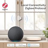 OUVOPO Zigbee Door Sensor 4 Pack, Mini Smart Door Sensor, Home Automation, Kid Safety, Work with Alexa, SmartThings, Home Assistant, Aeotec, Hubitat, Homey with Build-in Zigbee Hub, Hub Required