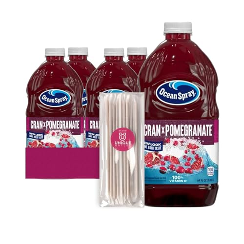 Ocean Spray 4-Pack of Cran Pomegranate Juice Drink 64 fl oz Plastic Bottle + 1 Utility Freebie by Unique Outlet