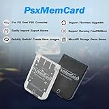 BITFUNX PSxMemCard PS1 Memory Card - Supports Firmware Upgrade, Saves Game Data and FreePSXBoot, Includes a 512MB MicroSD Card, High Speed Game Memory Card for PS1/PS One Console