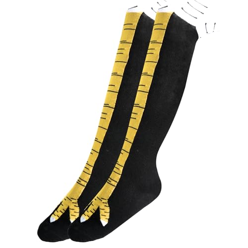 Nackiy Crazy Funny Chicken Feet Socks for Women Men, 3D Novelty Gag Gift Stocking Stuffers, White Elephant Gifts for Adults