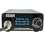 KSGER T12 Soldering Iron Station OLED DIY STM32 V2.1S Temperature Controller Electronic Welding Iron Tips Handle Aluminum Alloy Case Power Equipments 110V T12-K D16 JL02 Sting