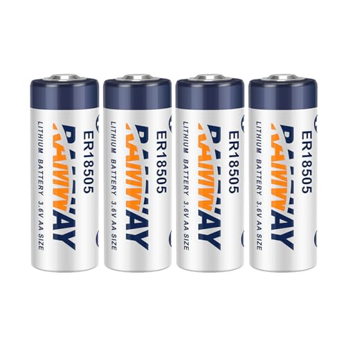 POWCAMAH 4-Pack ER18505 A 3.6V Lithium Battery 4000mAh Li-SOCL₂ Non-Rechargeable Battery