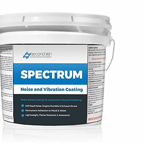 Second Skin Audio Spectrum Liquid Sound Deadening Spray and Paint - Water Based Viscoelastic Vibration Damper for Automotive Insulation (5 Gallons)