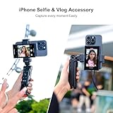 Newmowa Phone Vlog Selfie Monitor Screen, Magnetic Phone Holder Clip Mount, Using Phone Rear Camera for Selfie Vlog Live Stream TikTok, Compatible with iPhone (Support 4K 30fps Wired Recording)