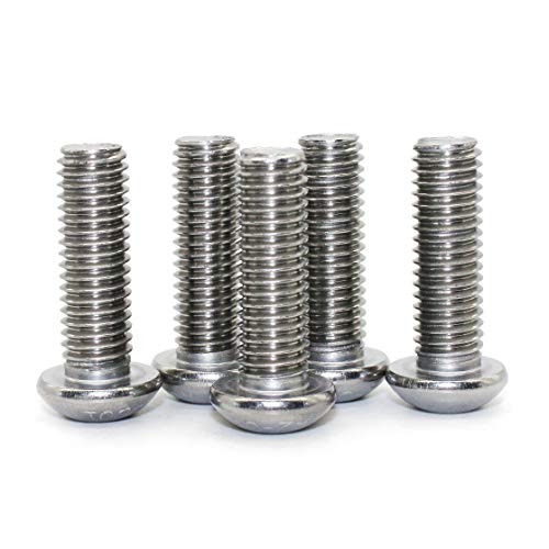M5-0.8 x 20 mm Button Head Socket Cap Screws, Quantity 50 by Fullerkreg, Allen Socket Drive, Passivated 18-8 Stainless Steel, ISO7380, Come in a Plastic Case