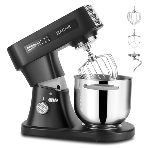 ZACME 7.4QT Household Stand Mixer 800W with Aluminum Die Casting Mixers Kitchen Electric Stand Mixer Metal Dough Mixer with Stainless Steel 7L Bowl, Dough Hook, Whisk and Beater