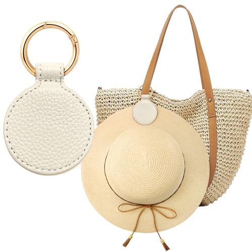Niveaya Magnetic Hat Clip for Travel on Bag - Magnet Storage Hook, Vacation Traveling Essentials Accessory Beige