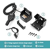 Accessoryway Replace KVC-19 Travel Car Charger Compatible with Kenwood TK-3400 TK-2200LP TK-2300VP TK2400 TK-3200L TK-3302UK NX240 NX340 Radio Charger KNB-45L KNB-63L KNB-29N Battery Charger