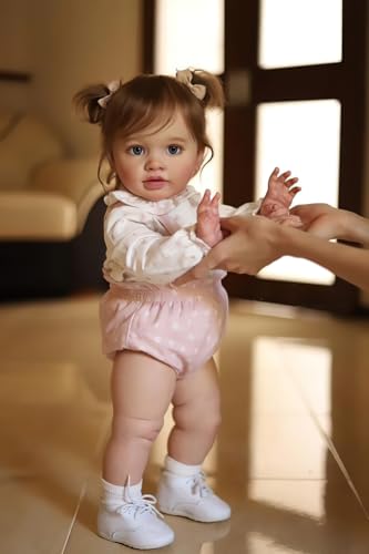 TERABITHIA 26Inches Soft Cuddly Body Realistic Reborn Toddler Dolls Lifelike Newborn Baby Collectible Art Doll for Girls, Safe for Kids Age 3+