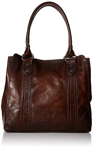 Frye Women's Melissa Tote Bag, Large Handbag with Strap & Pockets, Stylish & Spacious Design, Dark Brown, One Size