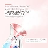 Colorfarm Facial Steamer Nano Ionic: Face Steamer Home Spa Kit Deep Cleaning Unclogs Pores Sinuses Inhaler with 8 Skin Care Tools - Humidifier Hot Mist Self Care Gifts for Women