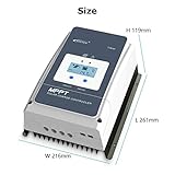 EPEVER 100A MPPT Solar Charge Controller 12/24/36/48VDC Automatically Identifying System Voltage with MT50 Remote Meter & Temperature Sensor RTS & Communication Cable RS485