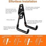 HUPBIPY 12 Pack Garage Hooks Heavy Duty Utility Steel with Anti-Slip Coating Wall Mount Storage Organizer for Hanging Power and Garden Tools, Ladders, Hose, Bikes, Ropes, Bulk Items, and More