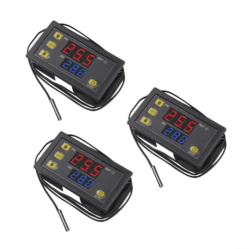 Digital Thermostat Temperature Switch W3230 3PCS Set for Freezers, Refrigerators, and Air Conditioners (24V )