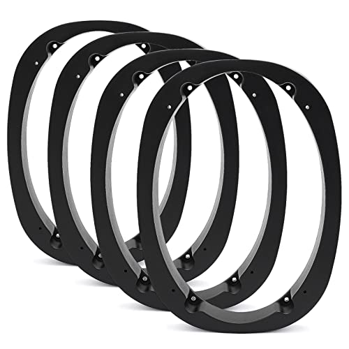 TuoLauthon 4pcs Universal Plastic Vehicle Car Speaker Spacer Adapter Mount Bracket Refit Audio Speaker Mat