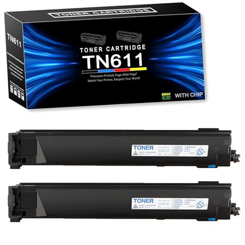 FRHBDF TN611 Toner Cartridge High Yield Compatible Replacement for Konica Minolta A070130 A070230 A070330 A070430 to Work with Bizhub C451 C550 650 Printer 2Yellow