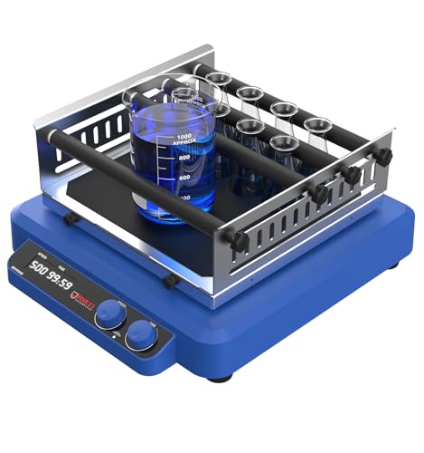 FOUR E'S SCIENTIFIC Orbital and Linear Shaker, Digital Orbital Rotator Shaker with Brushless DC Motor, 20-500 RPM Speed, Max. Load Capacity 7.5 KG