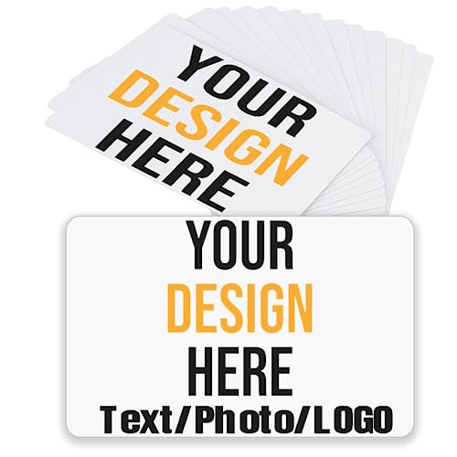 500Pcs Custom Business Cards PVC Waterproof Add Photo/Text/Logo Print Your Own Business Cards Personalized Double-sided Printed Glossy Matte Frosted 0.38mm Thickness