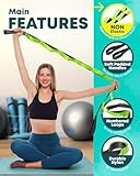 Stretching Strap with Loops - Non Elastic Stretch Band for Physical Therapy, Yoga Strap for Stretching Equipment, Stretch Bands for Exercise and Flexibility - Fascia, Hamstring & Leg Stretcher Belt