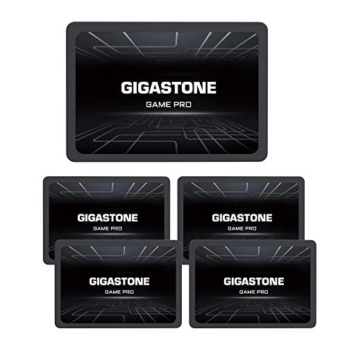 Gigastone SATA SSD 128GB (5-Pack) 2.5 inch SSD 510MB/s Upgrade Laptop PC Memory and Storage PS4 HDD Replacement 2.5" Internal Solid State Hard Drives SATA III SLC Cache 3D NAND Game Pro Performance