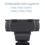 CloudValley Webcam Cover for Logitech C920/ C920x/ C922x/ C930e/ C922/ C920 HD Pro Stream Webcam, Camera Cover to Protect Lens and Security, Black