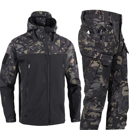 Combat Uniform Set for Men Camouflage Military Tactical Jacket Coat and Pants Suit Hunting Paintball Airsoft Gear