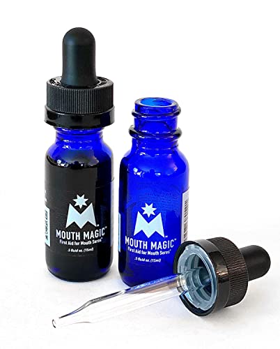 Organic Treatment for Mouth Sores - Mouth Magic - Dentist Developed Fast Relief from Canker Sores & Cold Sores, Bleeding Gums, Gingivitis, Fever & Lip Blisters, Cheek & Tongue Bites 0.5fl.oz.